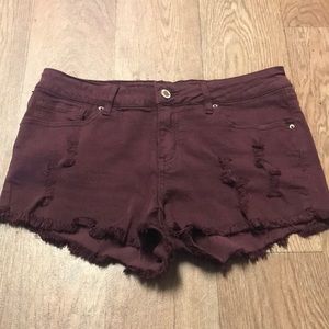 ☀️MAROON - ANGLE KISS SHORTS☀️